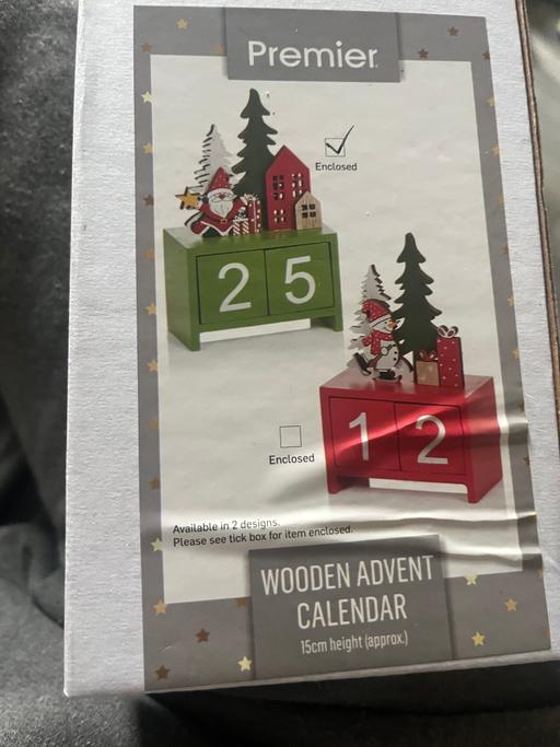  — New 15cm wooden advent calendar