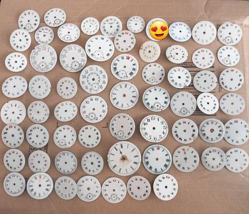  — collection of antique porcelain watch Dials