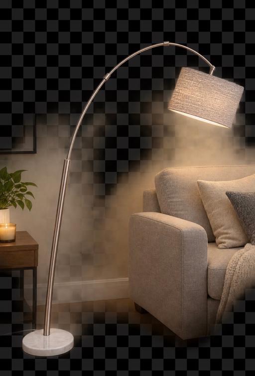  — Modern stylish floor standing arc lamp