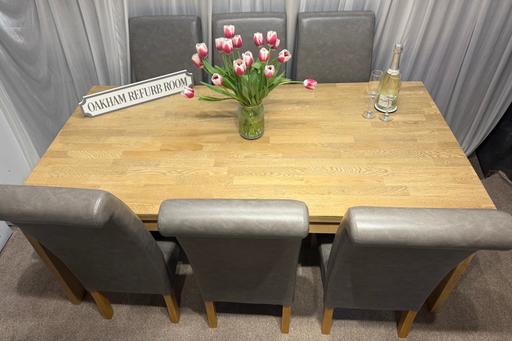  — Oak Table & 6 Chairs