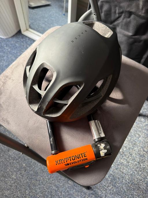  — Helmet and bike lock