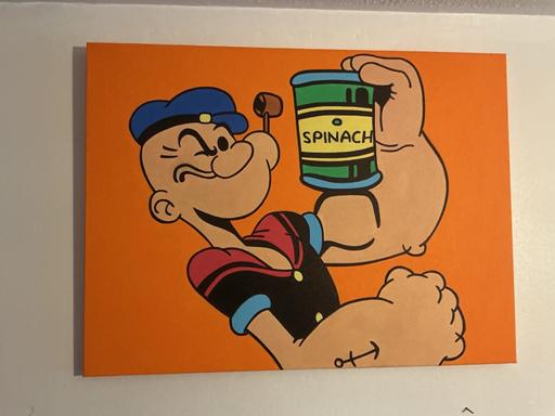  — Popeye oil painting