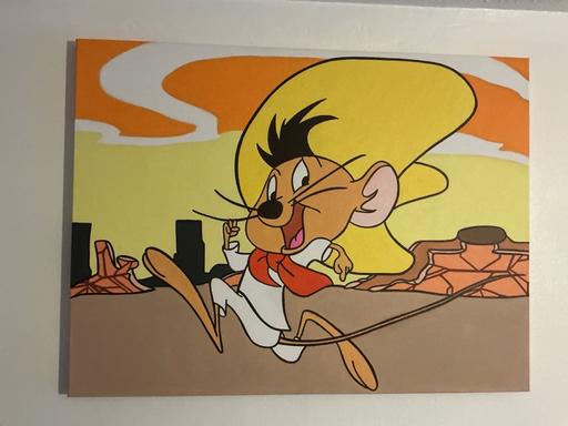  — Speedy Gonzalez oil painting.