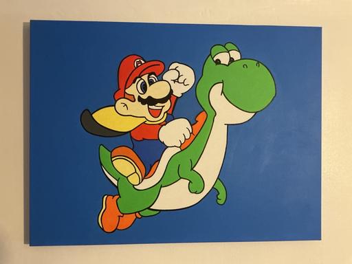  — Super Mario and Yoshi oil painting