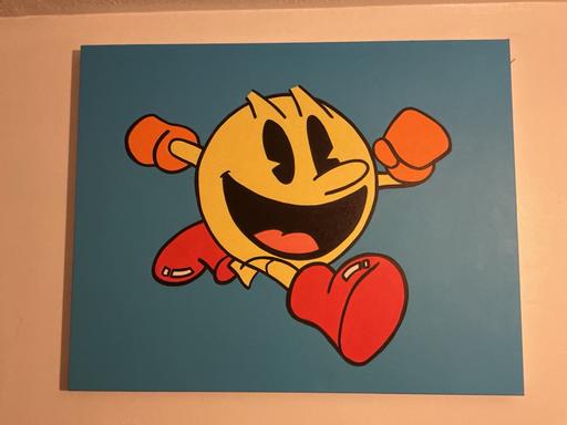  — PAC Man oil painting