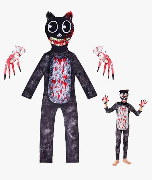  — Horror cat all in one costume age 8-9. New