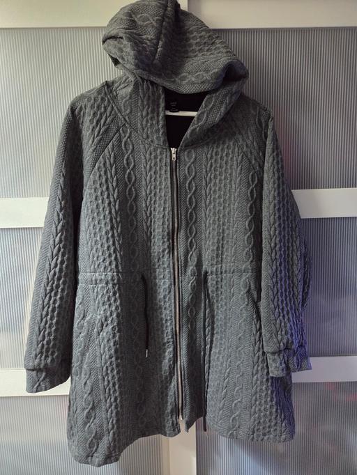  — Size 2XL SHEIN CURVE grey hooded jacket