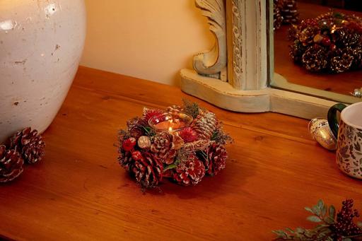  — Rustic Berry -Filled Tealight Holders
