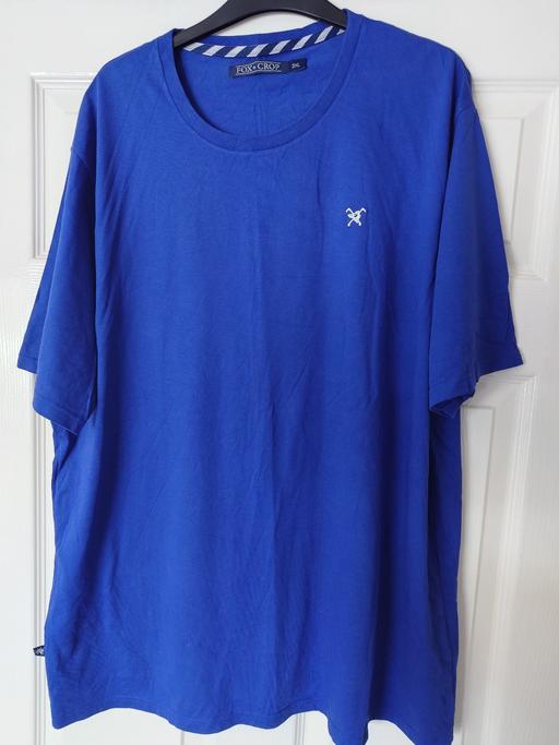  — Mens purple fox & crop t-shirt 3XL