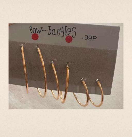  — New hooped earrings x3 pairs