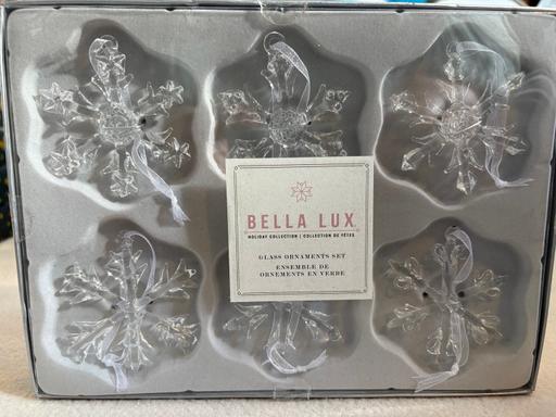  — Glass Snowflake Christmas Tree Decorations