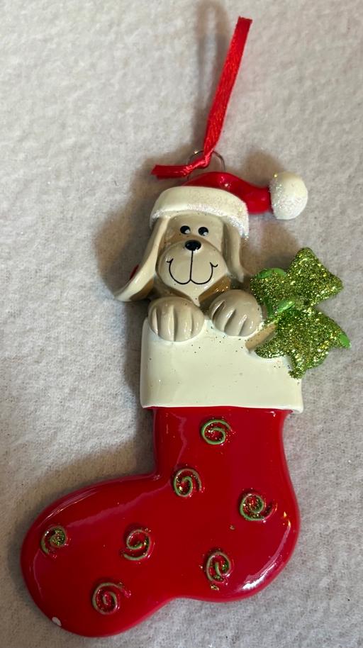  — Christmas Dog in Stocking Hanging Decoration