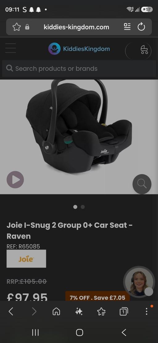  — JOIE CAR SEAT