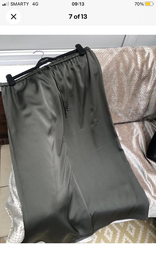  — (Size 16) KHAKI SILKY SKIRT