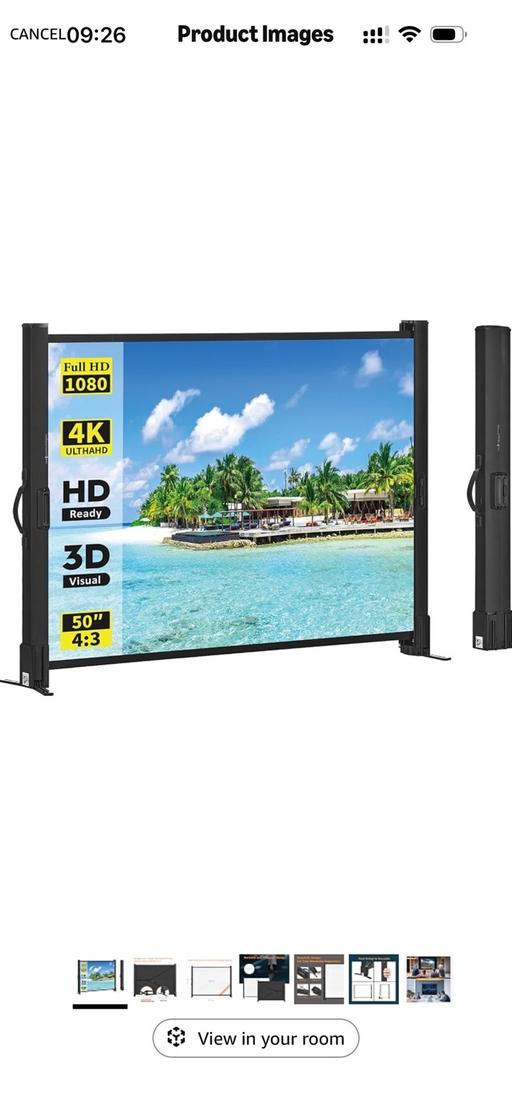  — Portable projector Screen 50 inch 4:3