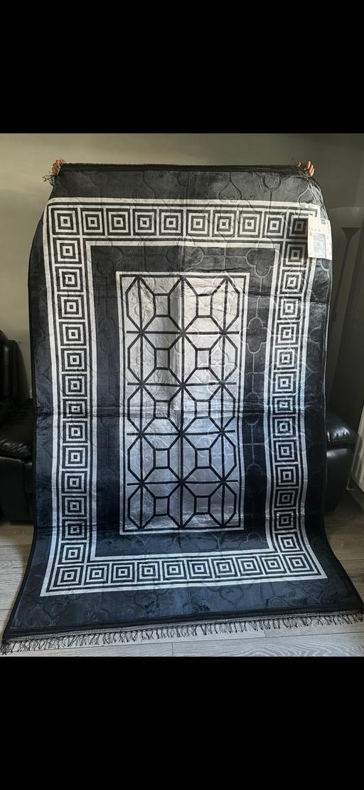  — Black and Silver Greek Rug 160cmx230cm New