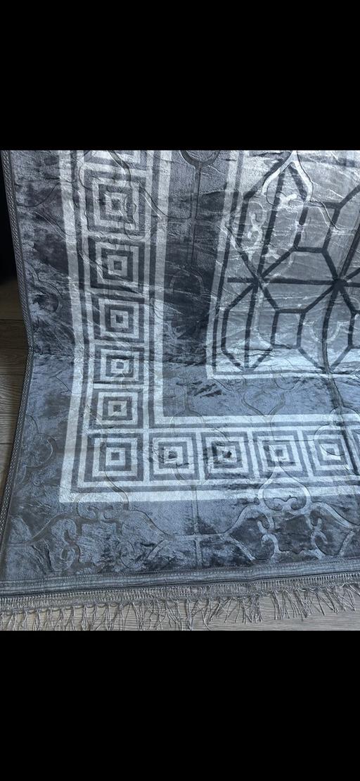  — Charcoal Grey Greek Rug 160cmx230cm New