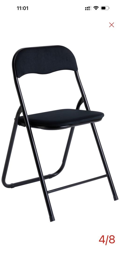  — Nyla Velvet Folding Dining Chairs x4