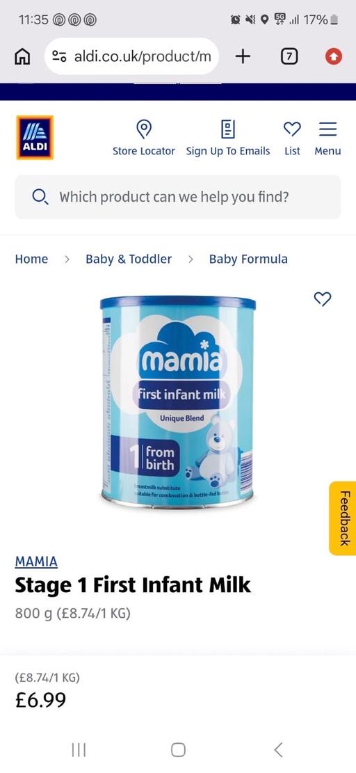  — Baby milk formula NEW
