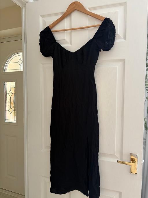  — Bershka slit leg dress