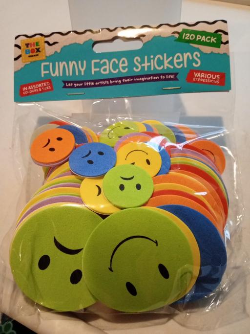  — new pack of 120 FUNNY FACE STICKERS