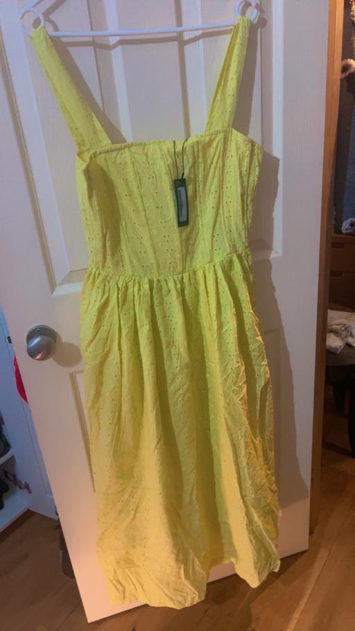  — Warehouse Yellow Lacy Dress
