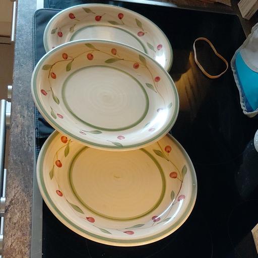  — 3 plates. 11" diameter