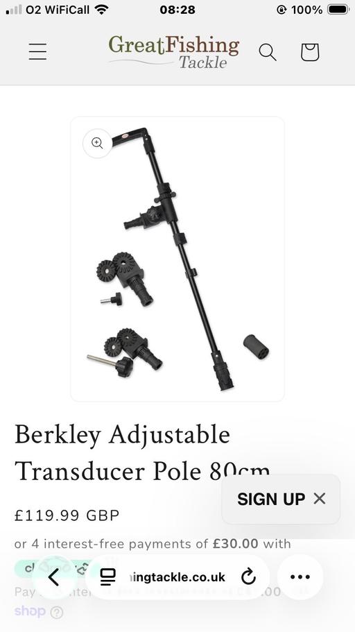  — Berkley transducer pole