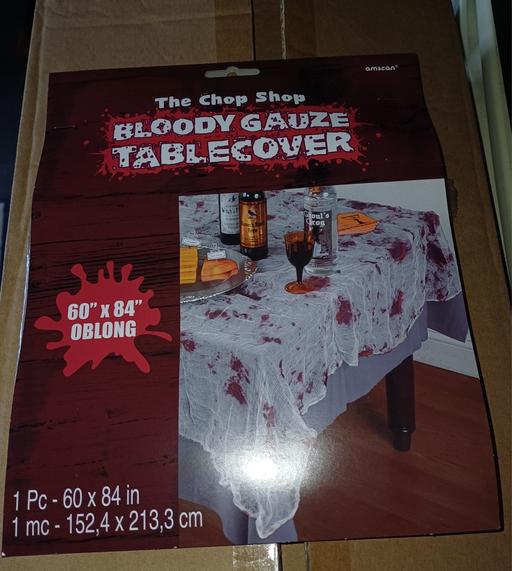 — bloody tablecloth. new