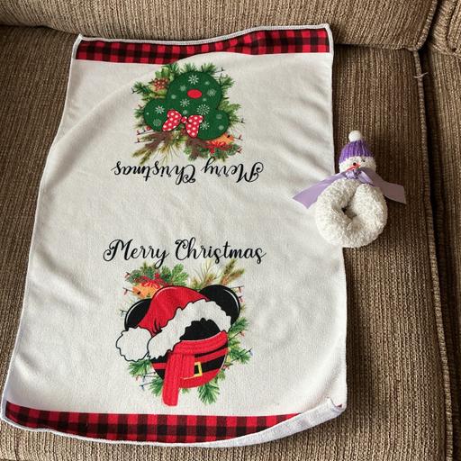  — Christmas tea towel and dishcloth