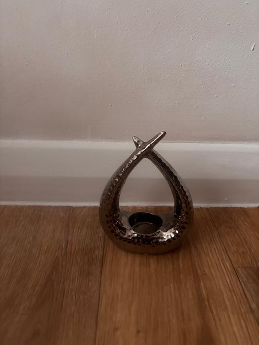  — Silver-Tone Teadrop Ornament