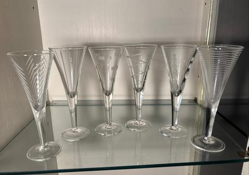  — 6 Mikasa small flute champagne flute glasses