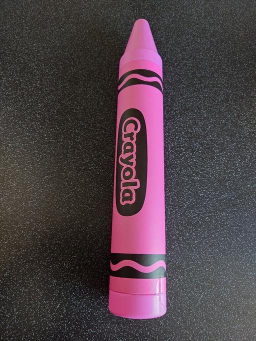  — Large pink Crayola activity crayon