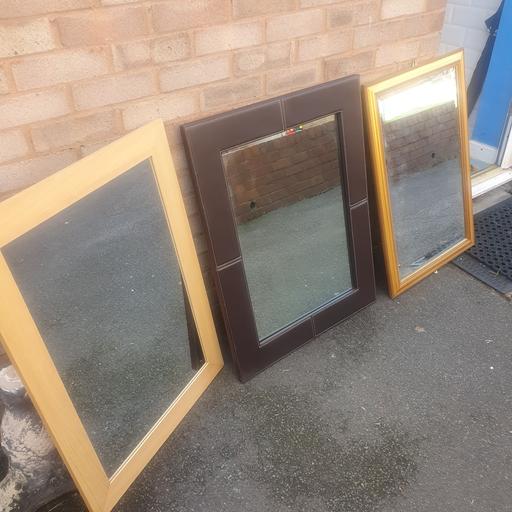  — 3 Large Mirrors - 3ft x 2ft , Good Condition.