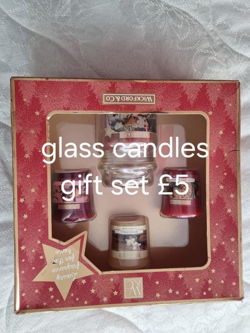  — Glass candle gift set