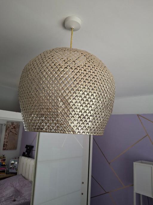  — gold lampshade