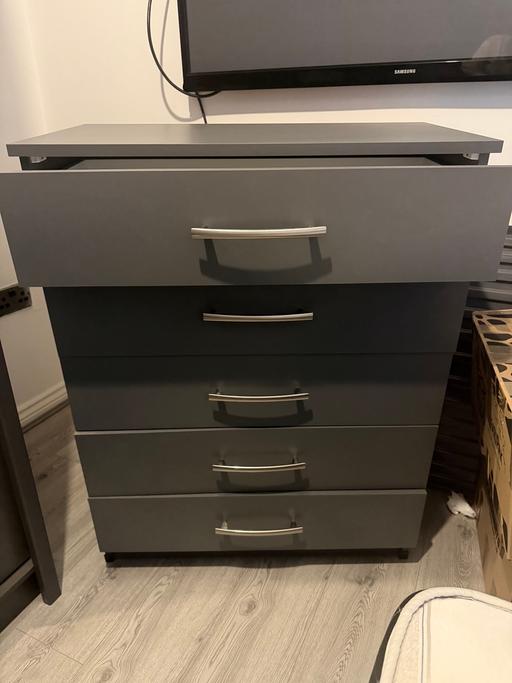  — Dark grey chest of drawers