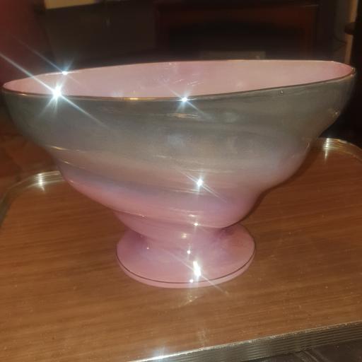  — 1930s Art Deco Maling Ware Ombre Lustre, VGC