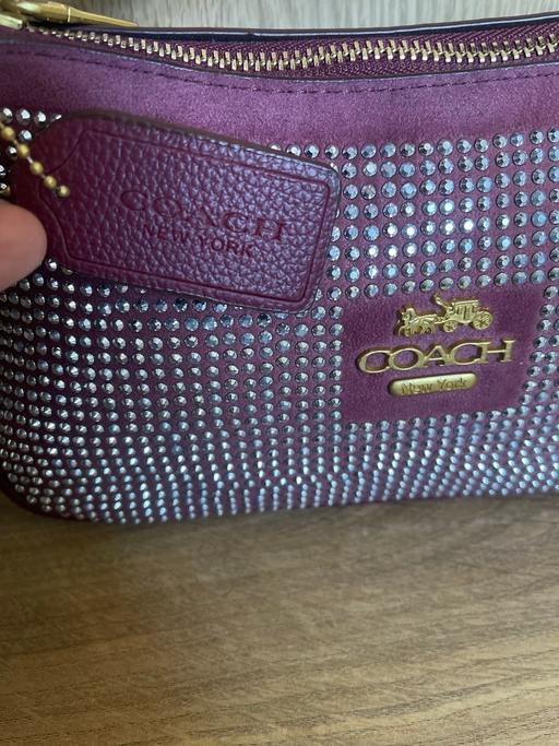  — Stunning Plum Burgundy Crystal Shoulder Bag