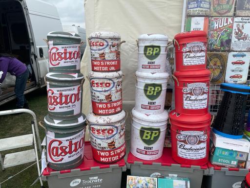  — Retro Style Drum Stools/Storage Bins