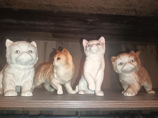  — 4 x Vintage Melbaware Cats - Ornaments