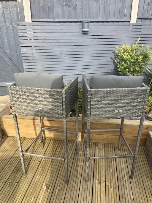  — Vidaxl.com grey rattan chairs x2
