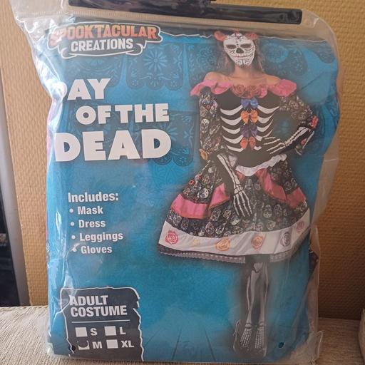  — womens day of the dead costume size M. new