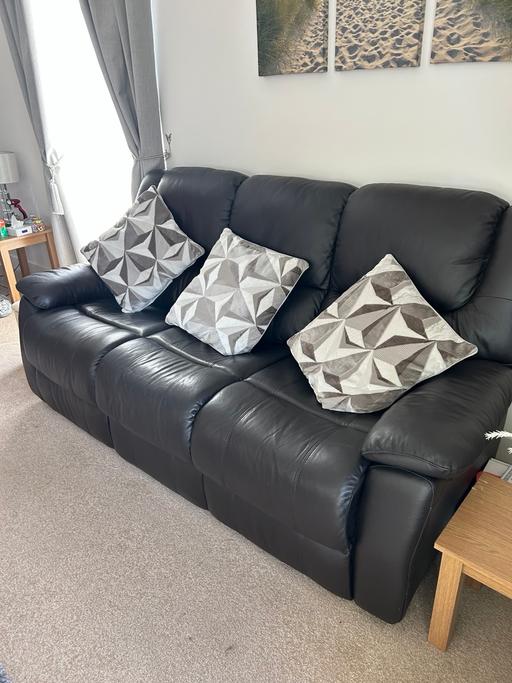  — 3 seater leather settee