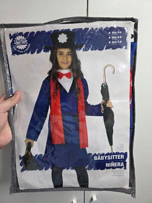  — Girls Poppins Babysitter Costume 5-6 years