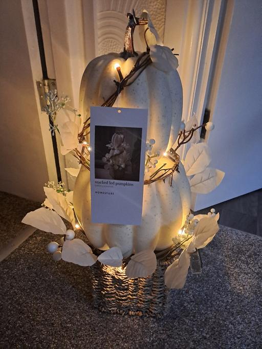 — white pumkin stack in basket