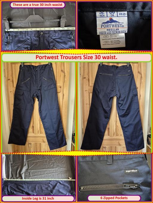  — Portwest Work Trousers 30 inch Waist.