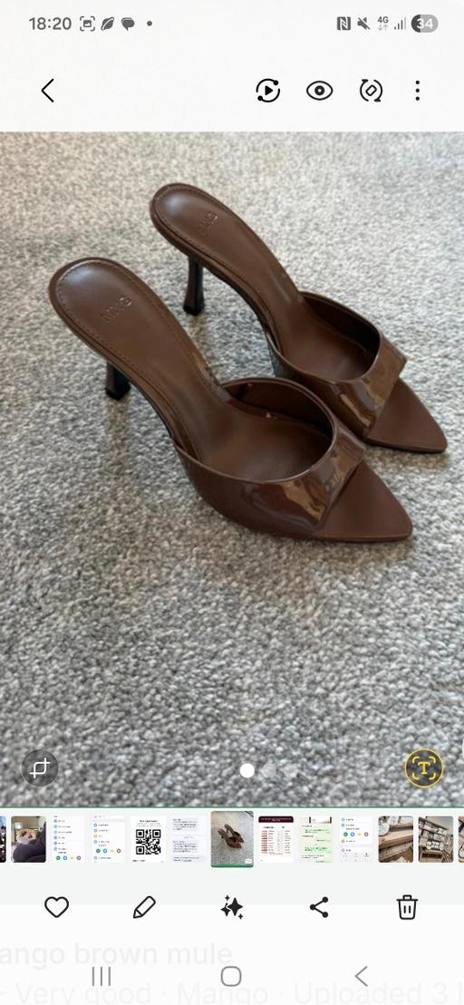  — zara brown mules size 4