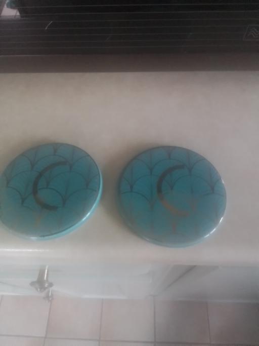  — TWO NEW CERAMIC COASTER WITH INITIAL C