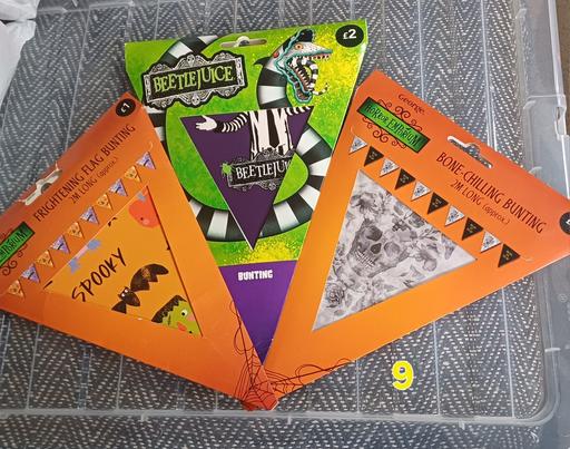  — Halloween buntings x 3. New